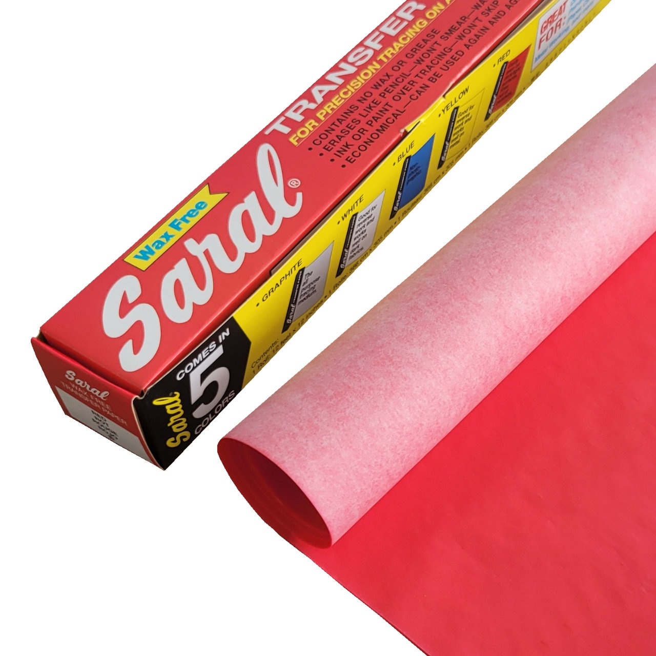 Saral Transfer Paper 30 G m Red Carbonless Paper 4 Sheets 30 5 X 91 5 Cm