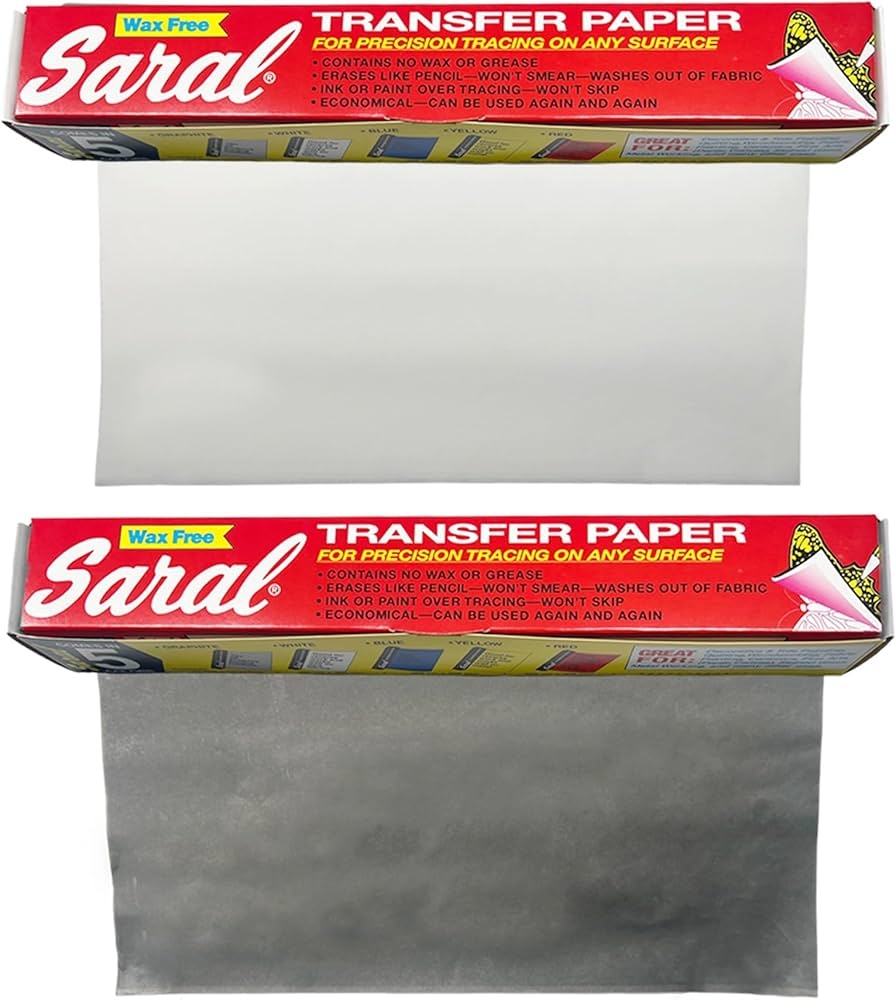 Saral Transfer Papier 12 Fu Rollen In Graphit Und Wei Amazon 