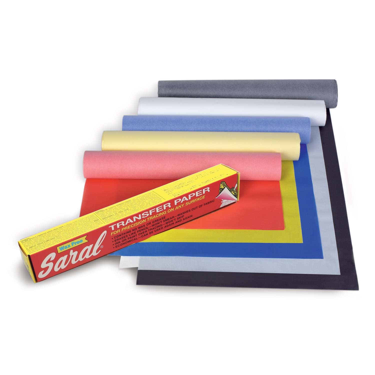 SARAL Wachsloses Transfer Papier Farbig Gelb 4 Bogen Je 30 5 Cm X 92 5 Cm 13672001