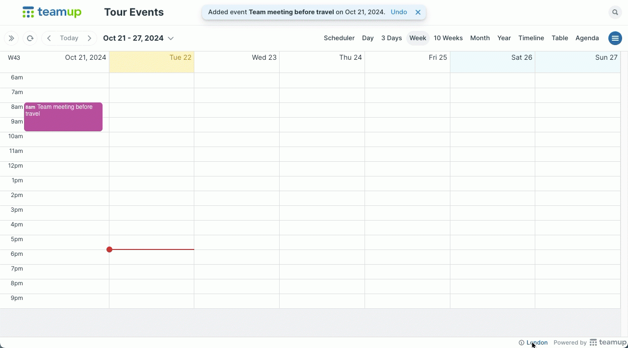Schedule And Share Events Across Different Time Zones Teamup
