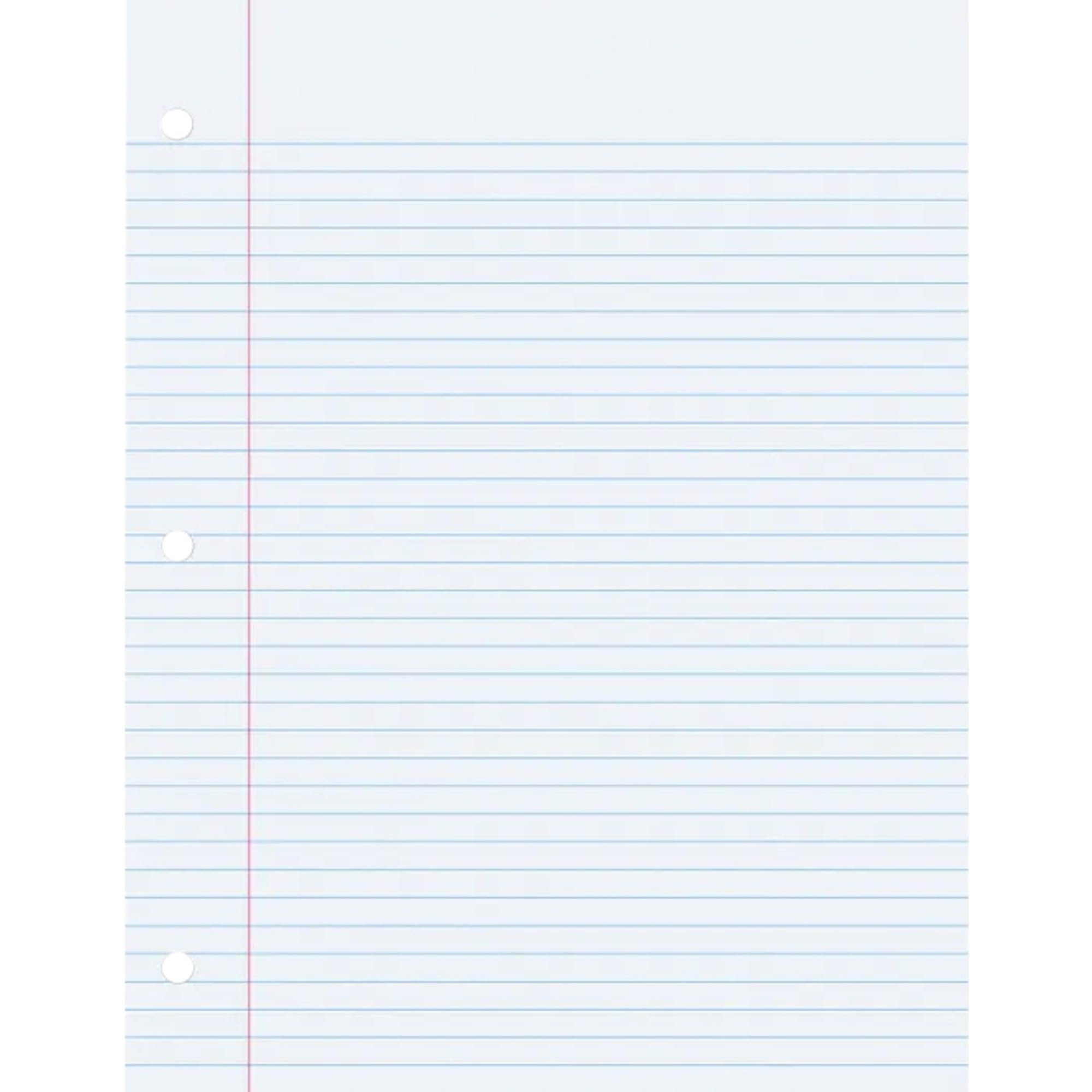 School Smart 3 Hole Punched Filler Paper W Red Margin 8 1 2 X 11 Inches College Ruled 200 Sheets Amazon sg Office Products