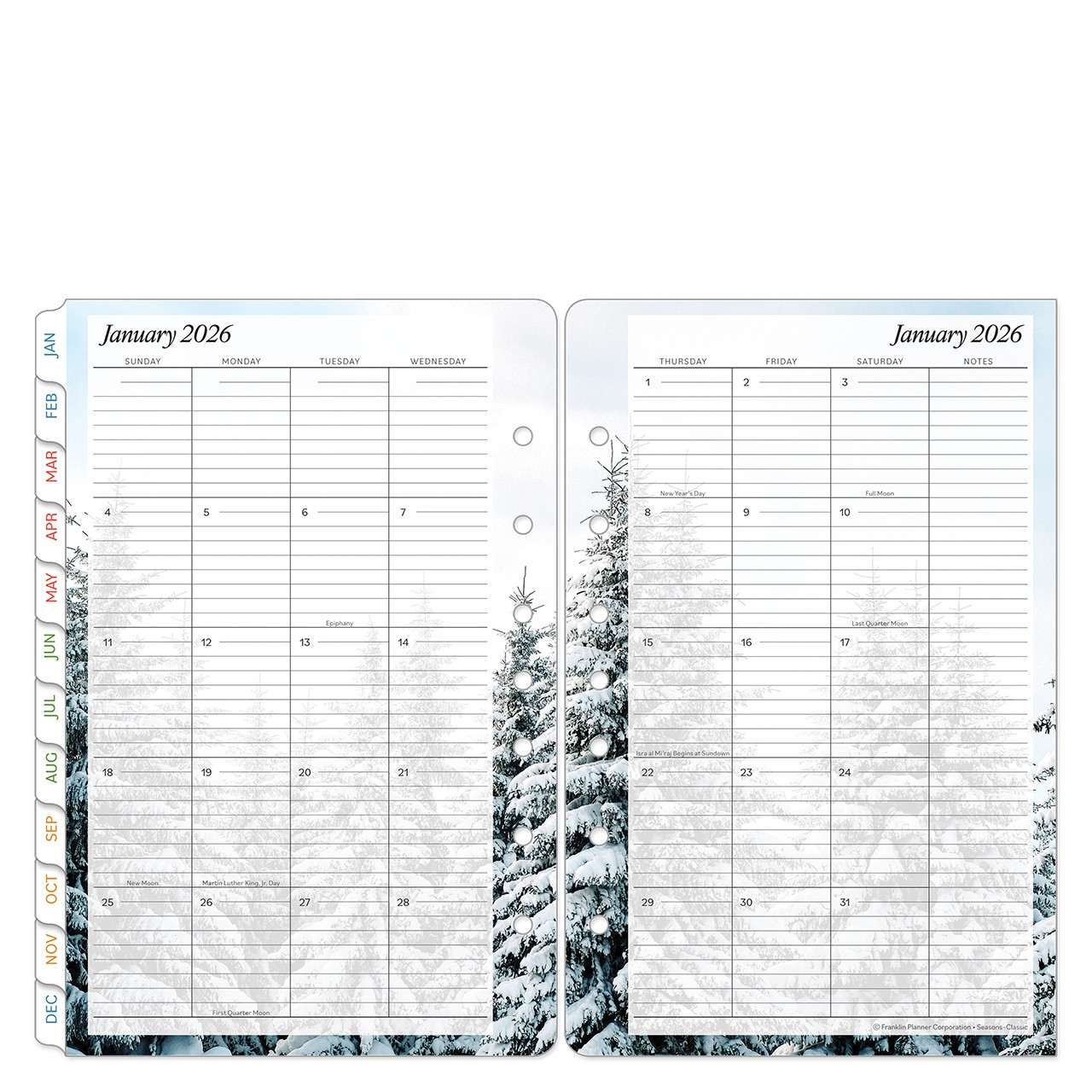 Seasons Two Page Per Day Ring bound Planner Franklin Planner