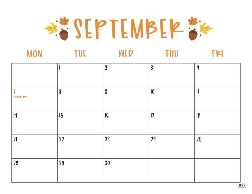 September 2026 Calendars 150 FREE Printables Printabulls