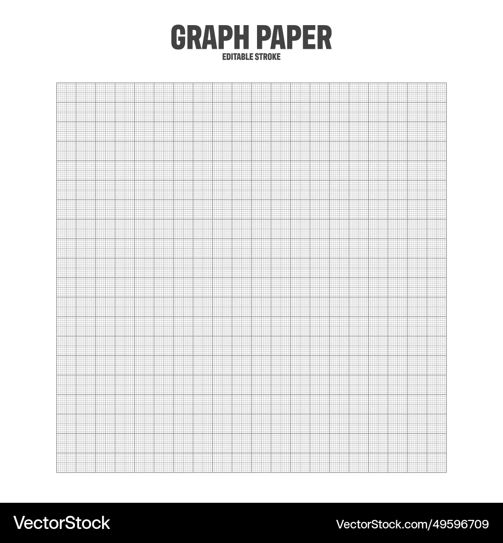 Sheet Of Graph Paper With Grid Millimeter Royalty Free Vector 