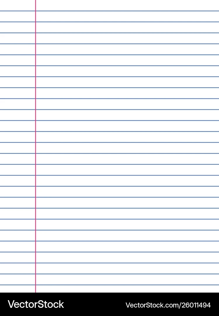 White Lined Paper Image