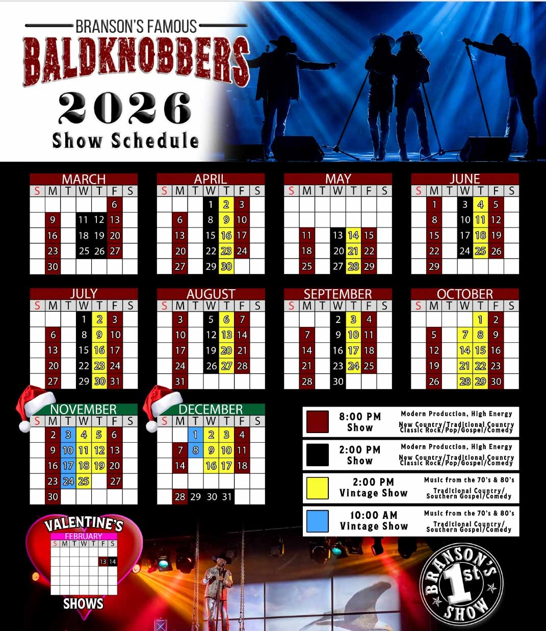 Show Schedules Branson Ticket amp Travel