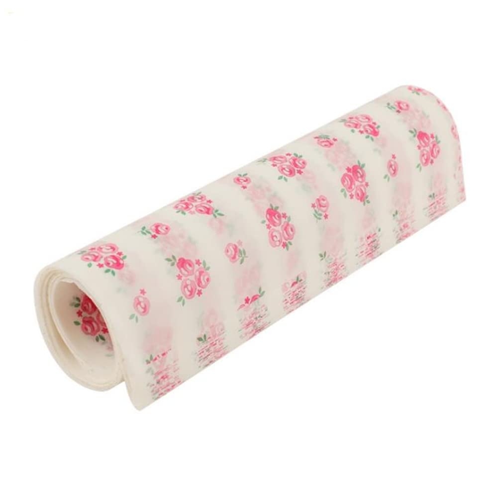 SHUILING 50pcs Wax Paper Cute Food Picnic Paper Baking Sheets Deli Waterproof Hamburger Sandwich Paper Liners Wrapping Tissue For Food Basket Liner 