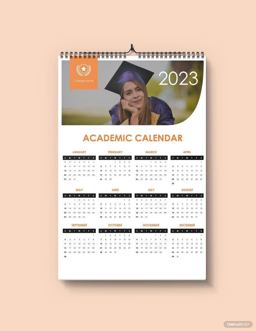 Simple Academic Desk Calendar Template In Pages Word Google Docs 
