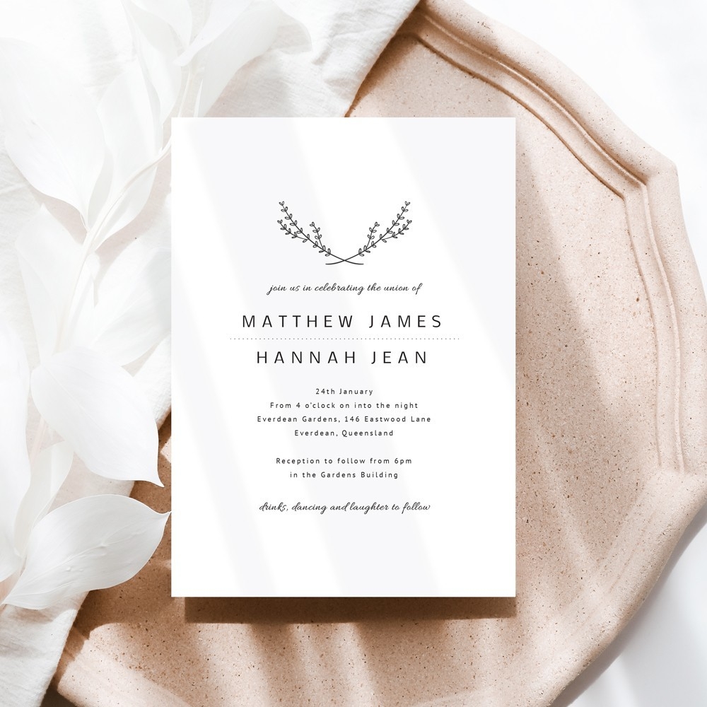 Simple Beauty Wedding Invitations
