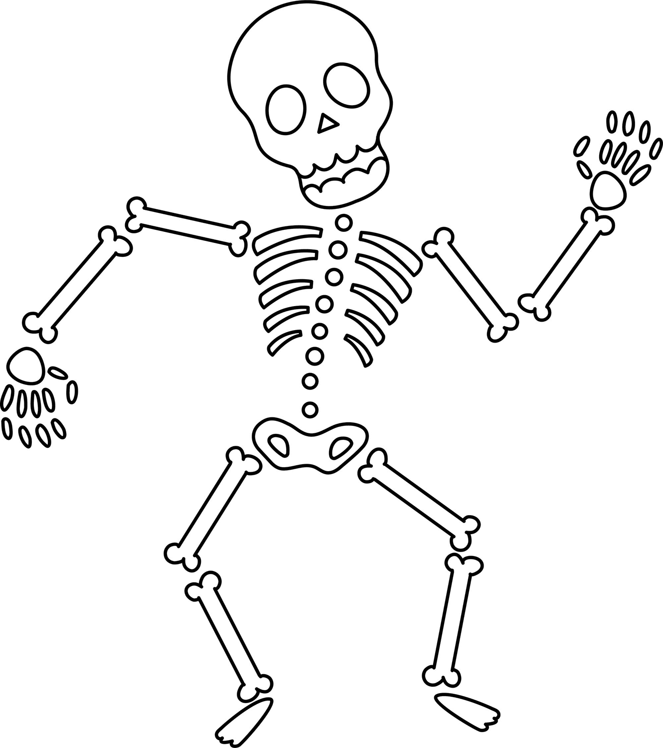 Skeleton Printable Template Free Printable Paper raft Templates