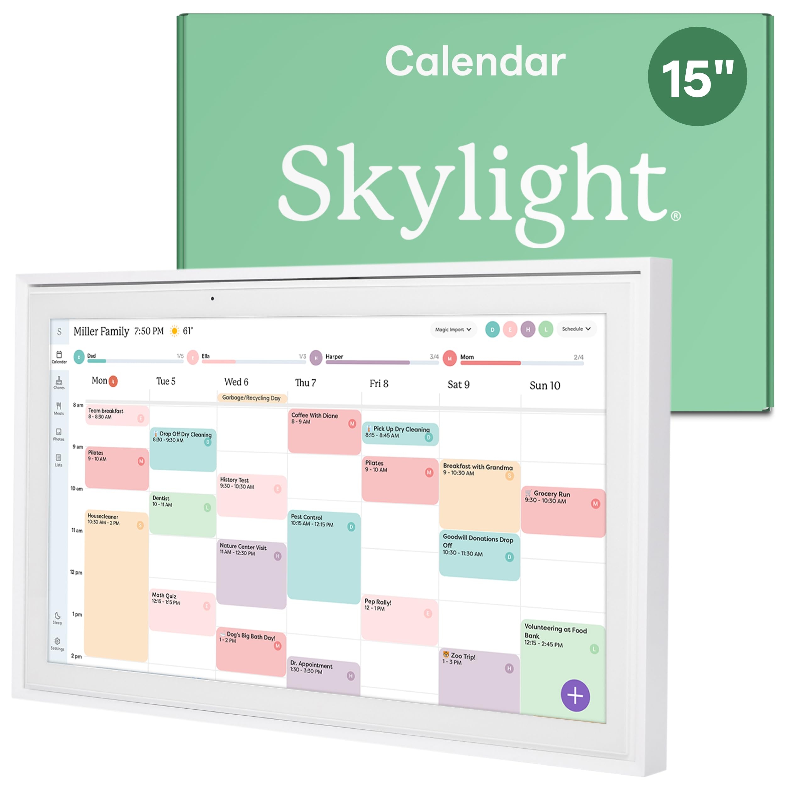 Skylight 15 Inch Digital Calendar amp Daily Planner Touchscreen 