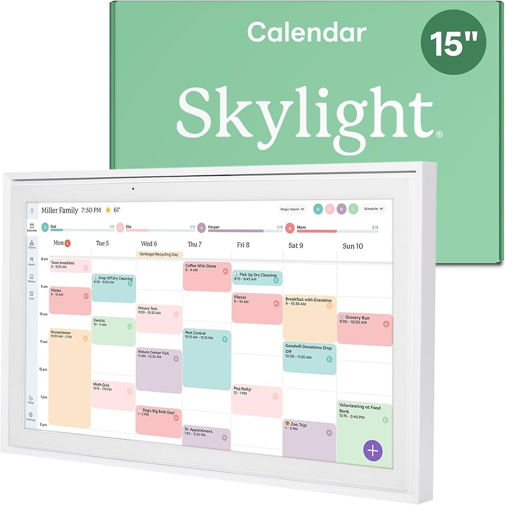 Skylight Calendar 15 Inch Digital Calendar amp Task Chart Smart 