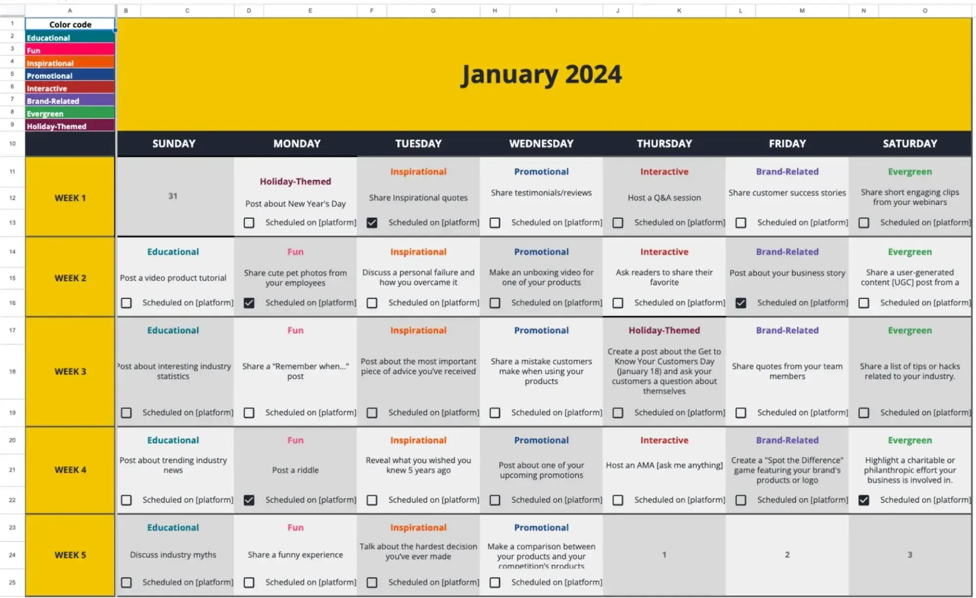 Social Media Calendar Template The 10 Best For Marketers Free 