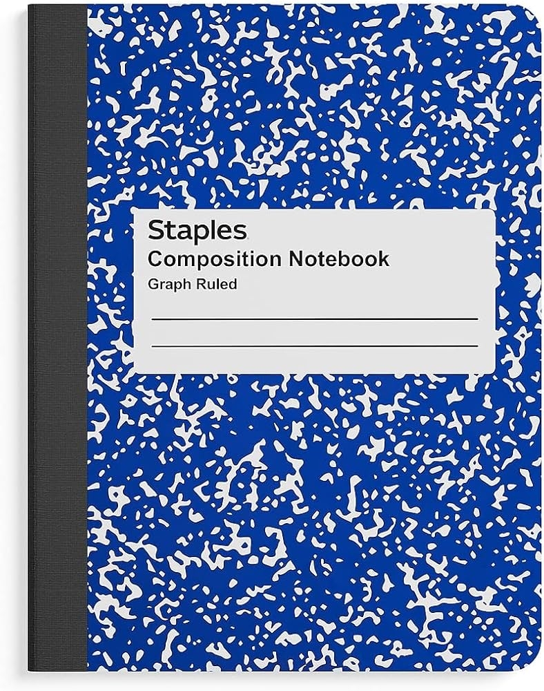 Staples Graph Composition Book 9 75 X 7 5 Graph Paper Notebook 