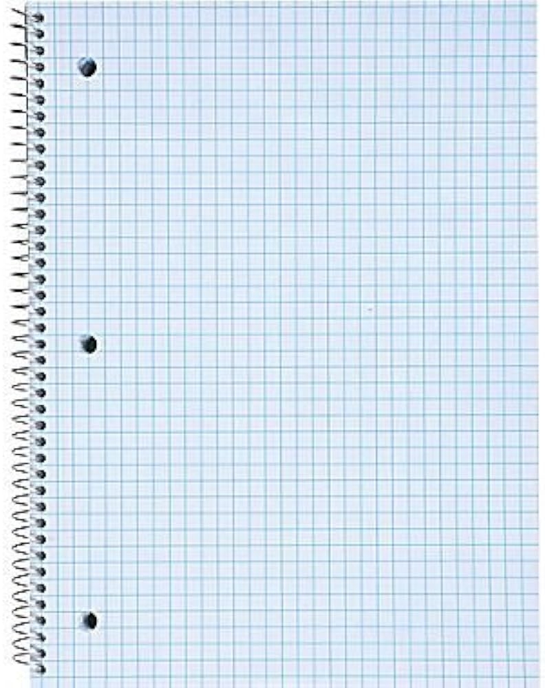 Staples Graph Ruled 4 X 4 Perforated Paper In Spiral Bound 