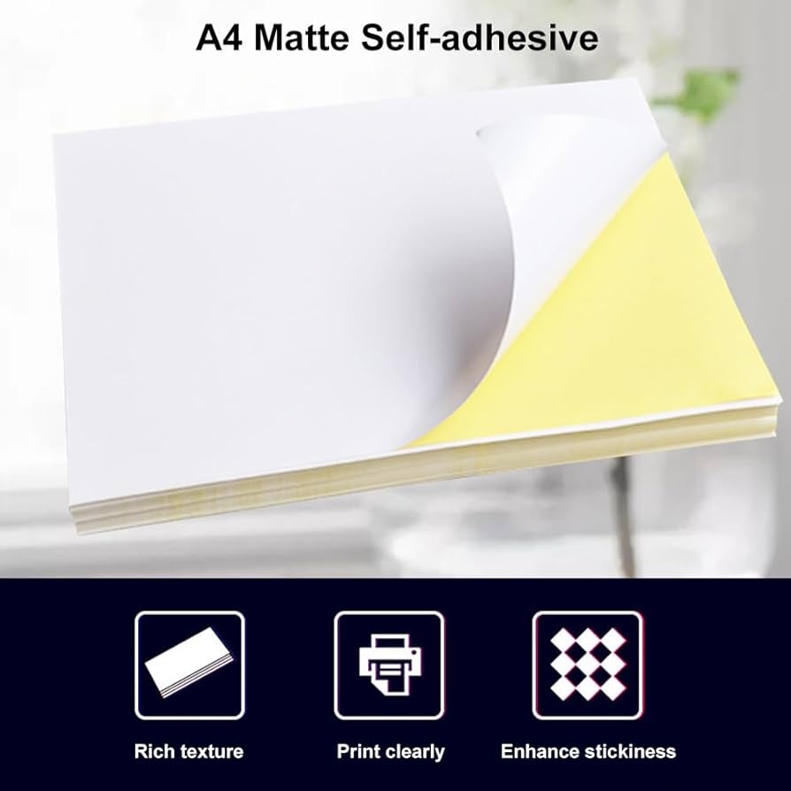 Sticker Printing Paper A4 50 Pieces Labels Self Adhesive 