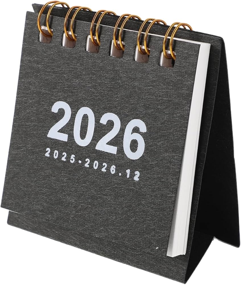 STOBOK 2020 2021 Desk Calendar Stand Up Desktop Year Calendar 