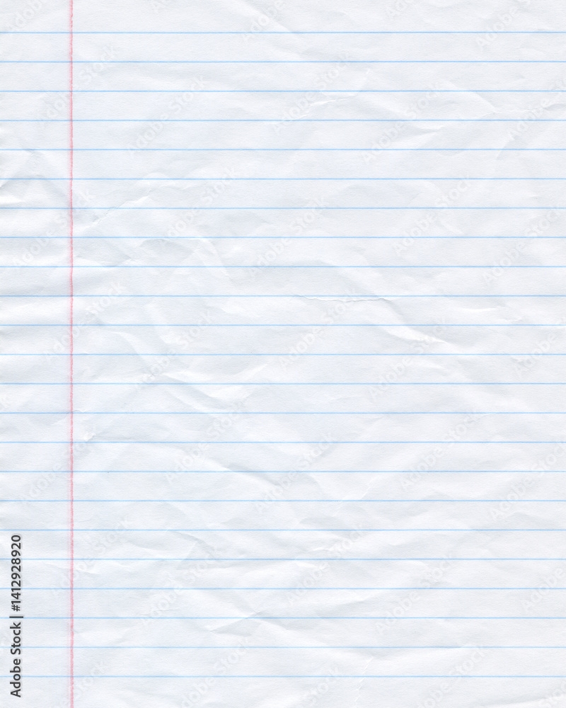 Stock Foto Natural Lined Crumpled Paper Page Background Old 