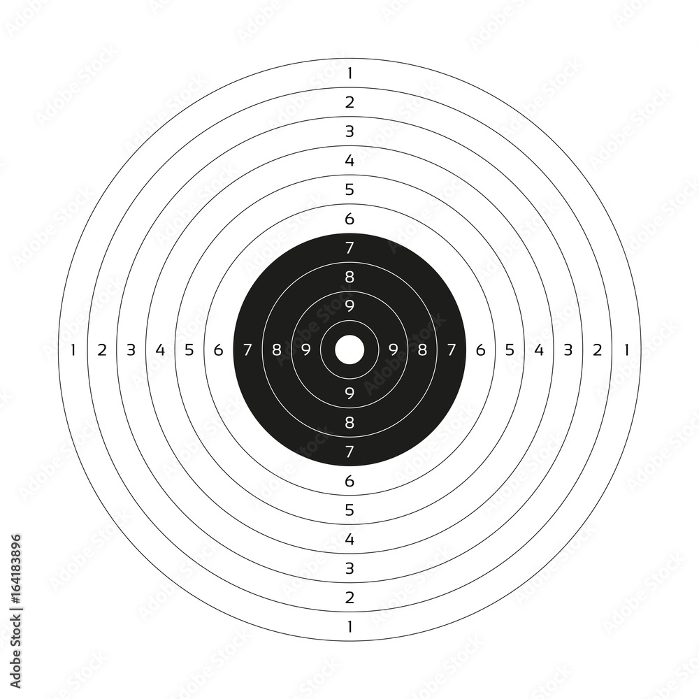 Stock Vektorgrafik Blank Vector Gun Target Paper Shooting Target 