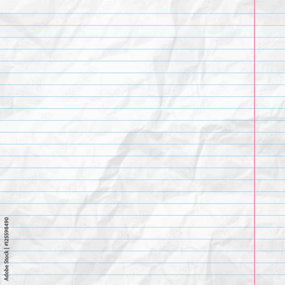 Stock Vektorgrafik Realistic White Lined Sheet Of Notepad 