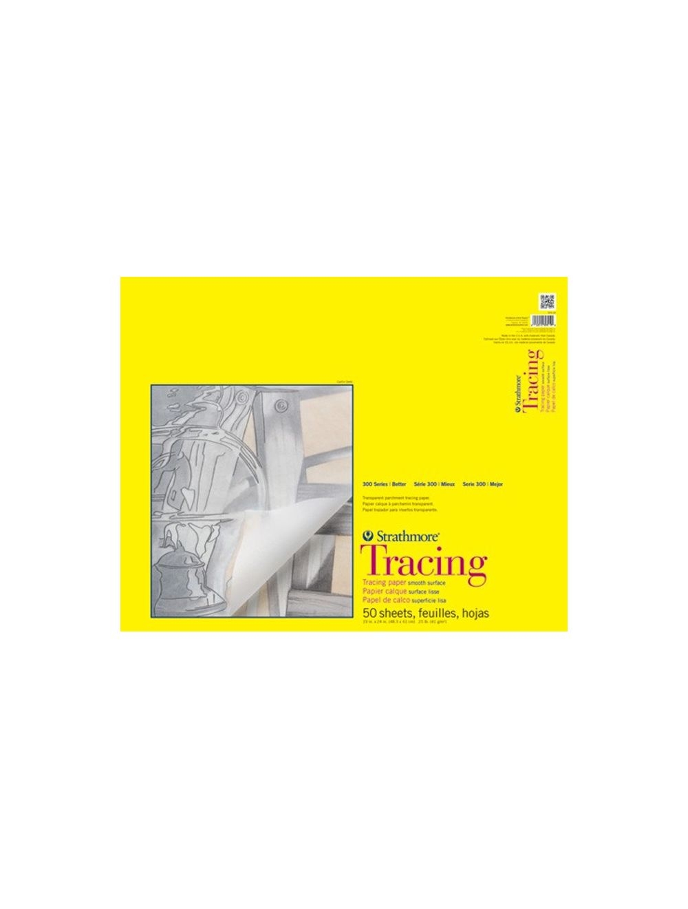 Strathmore Tracing Paper Pad 300 Series Tape Bound 14 X 17in