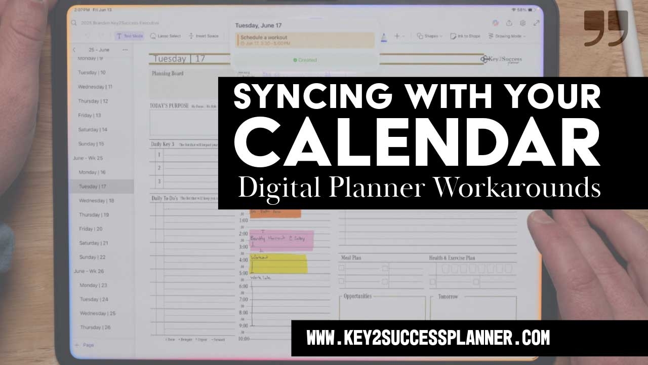 Sync 2026 Digital Planner With Calendar Key2Success