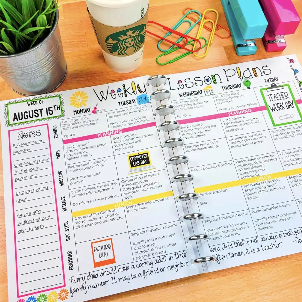 Teacher Planner Printable amp Digital