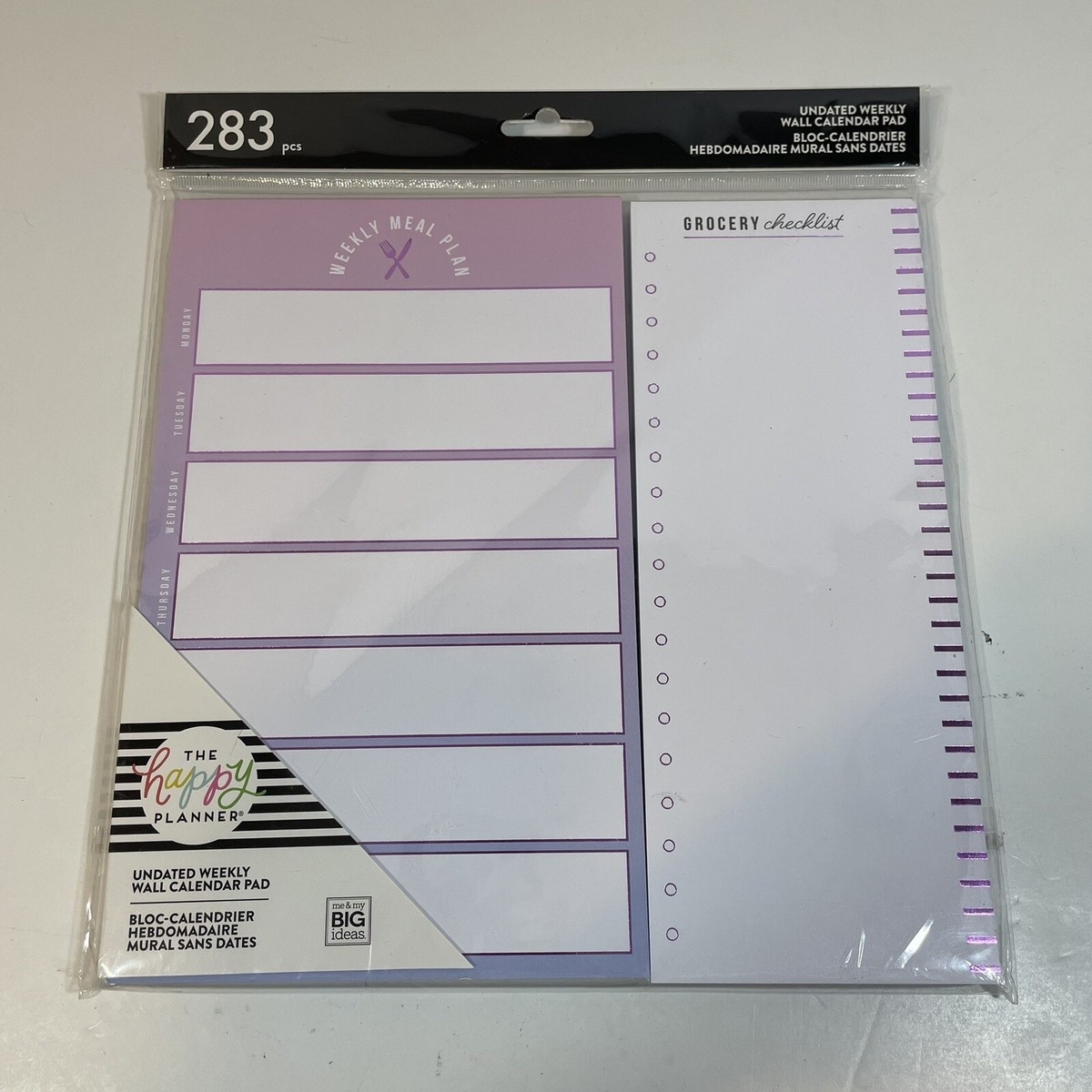 The Happy Planner ACCESSORIES Weekly Meal Grocery List Wall 