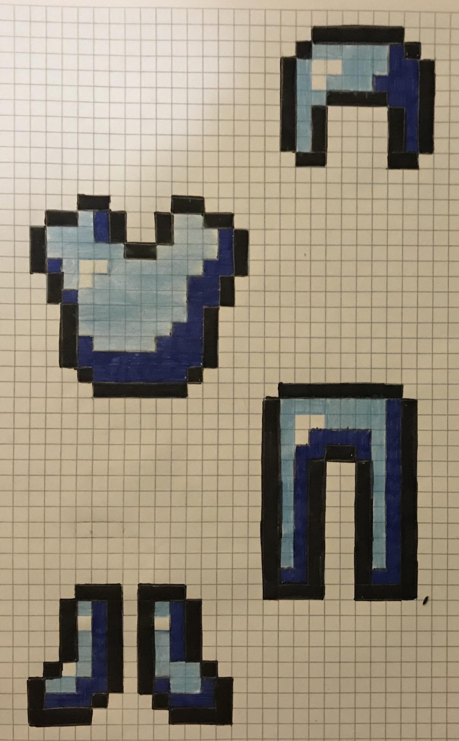 Minecraft On Graph Paper