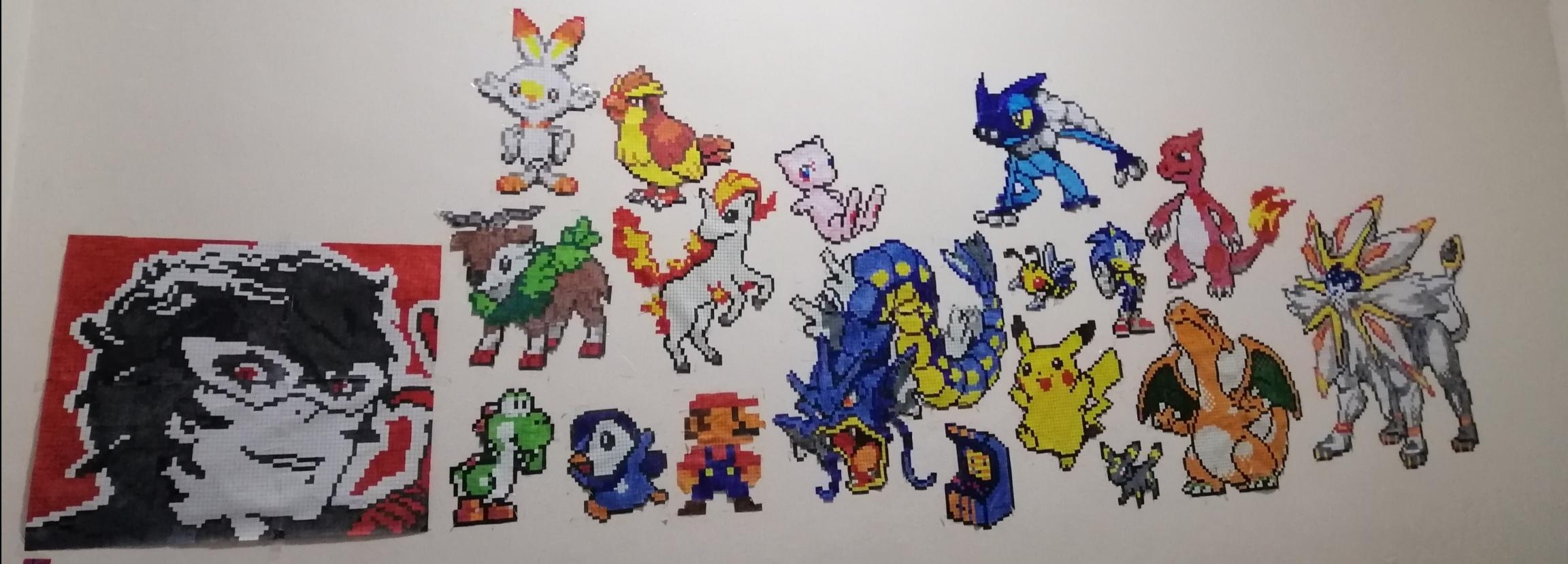 Cartoon Characters In Graphing Paper