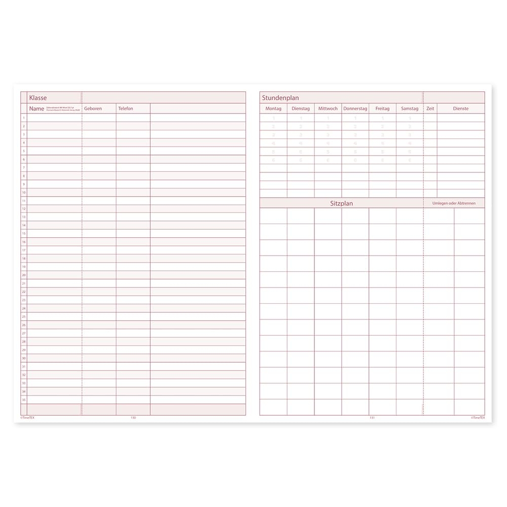 TimeTEX School Principal Planner A4 Plus School Year 2025 2026 