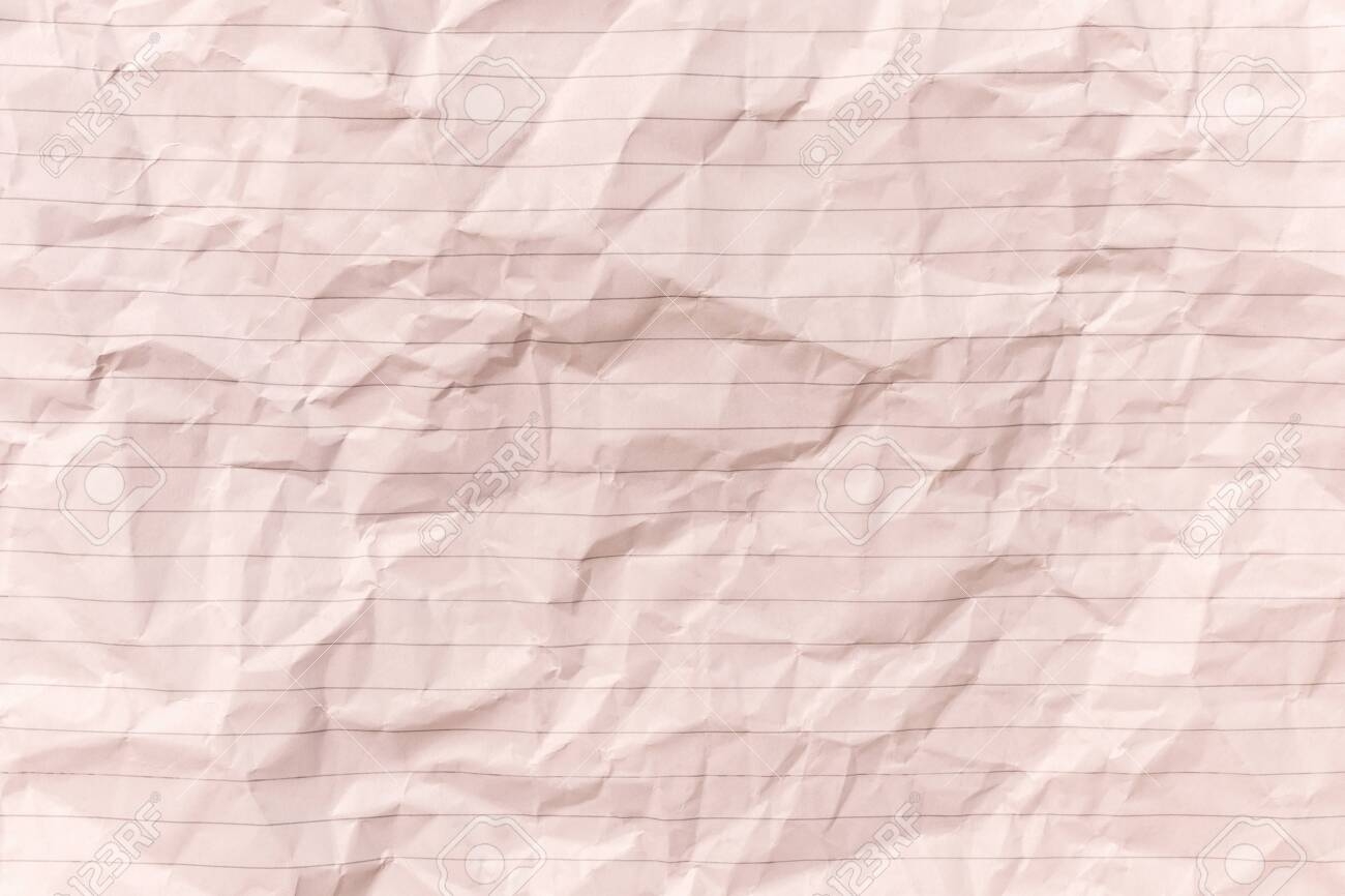 Top View Empty Rumpled Lined Paper With Wrinkled Notebook Lined 