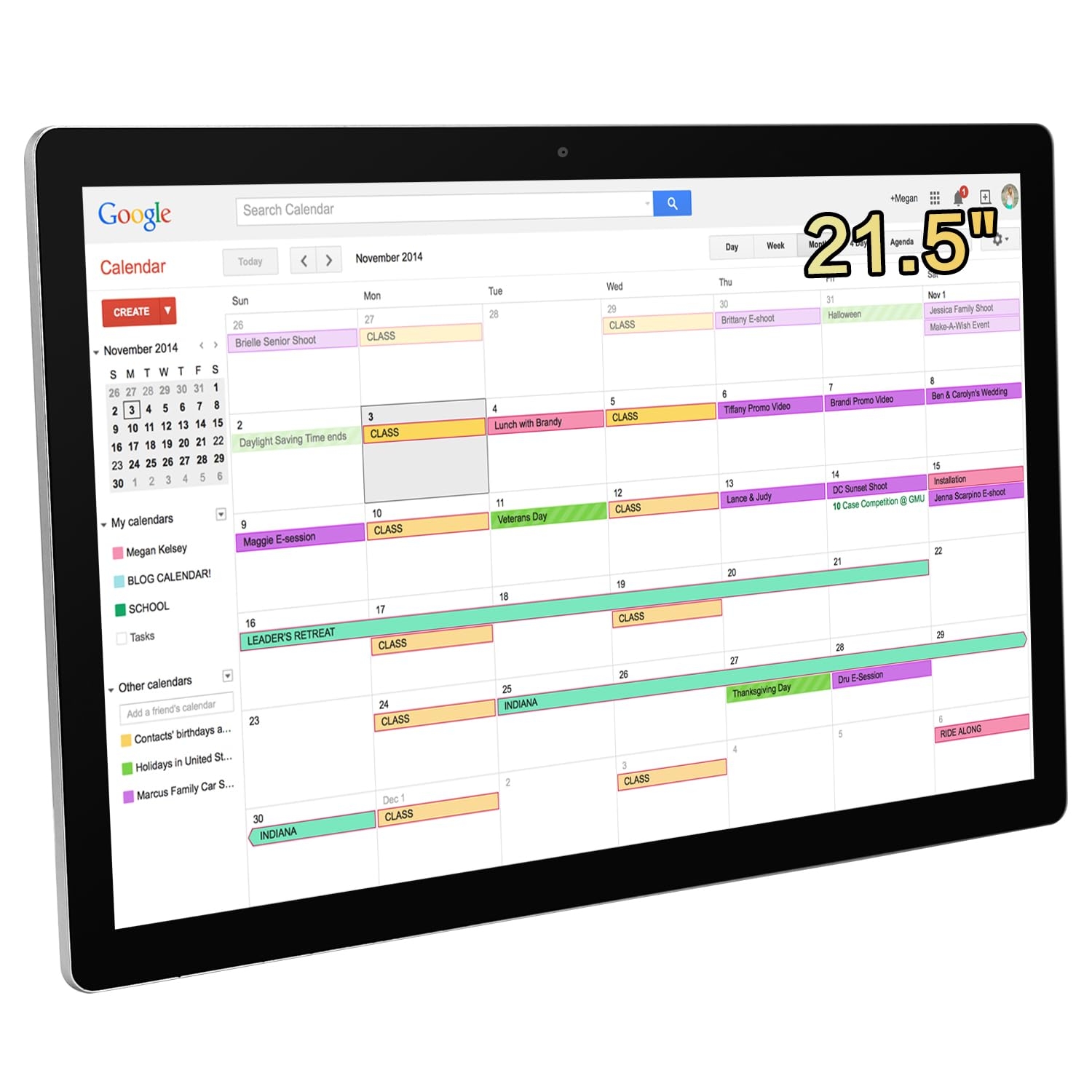 TouchWo 21 5 Digital Calendar With Touch Screen And Wall Planner 