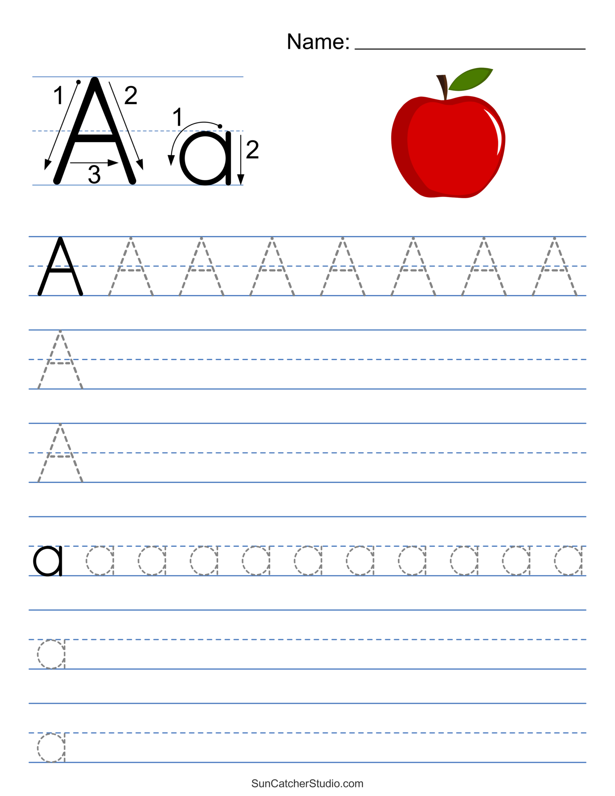 Printable Writing Tracing Paper