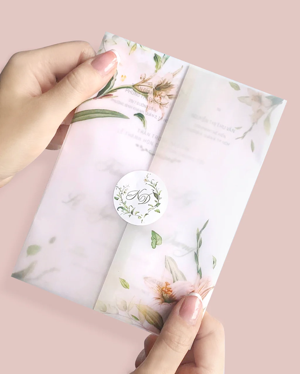 Tracing Paper Wedding Invites