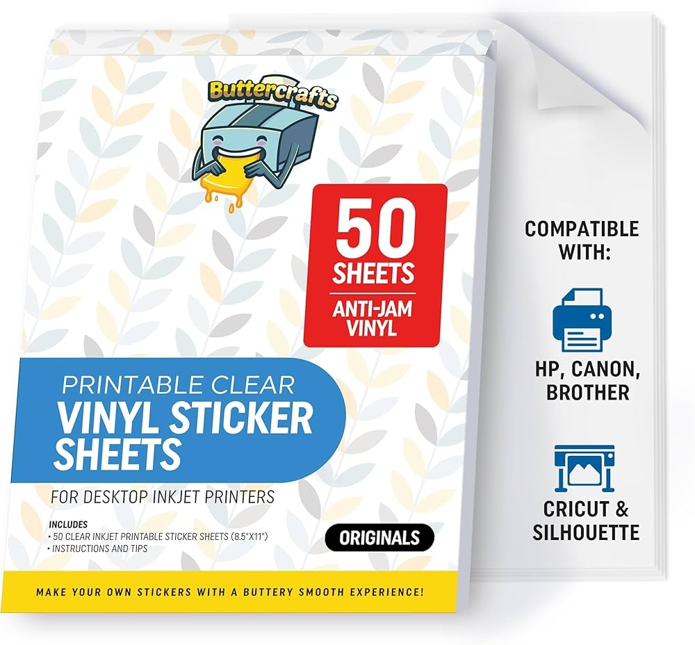 Transparent Printable Vinyl For Inkjet Printers Clear Sticker 