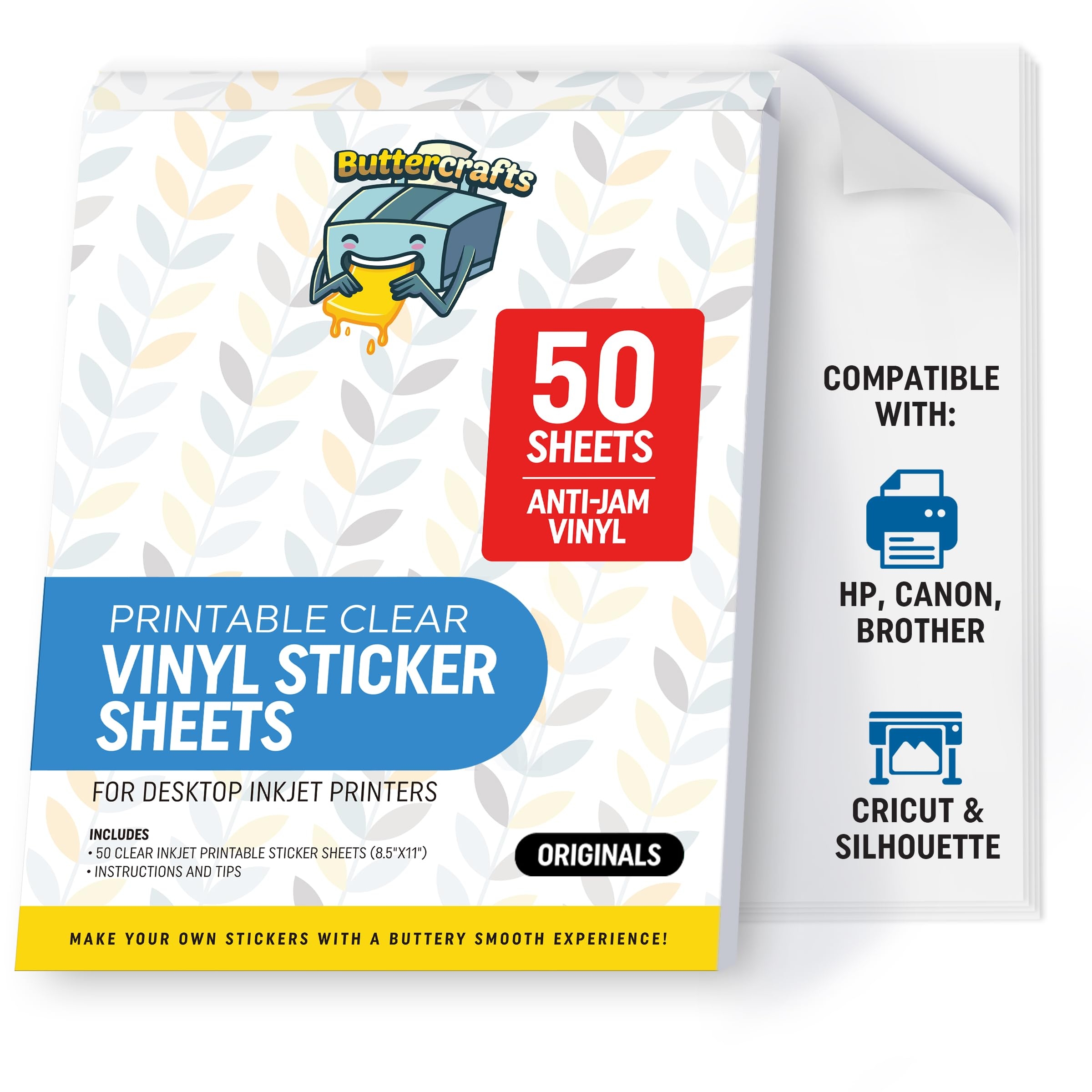 Transparent Printable Vinyl For Inkjet Printers Clear Sticker 
