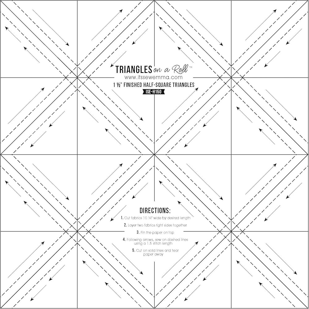 Printable Half Square Triangle Paper