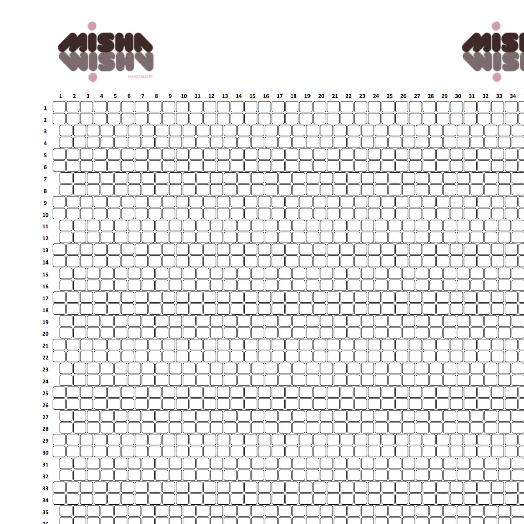 Two Drop Brick Stitch Graph Paper Etsy