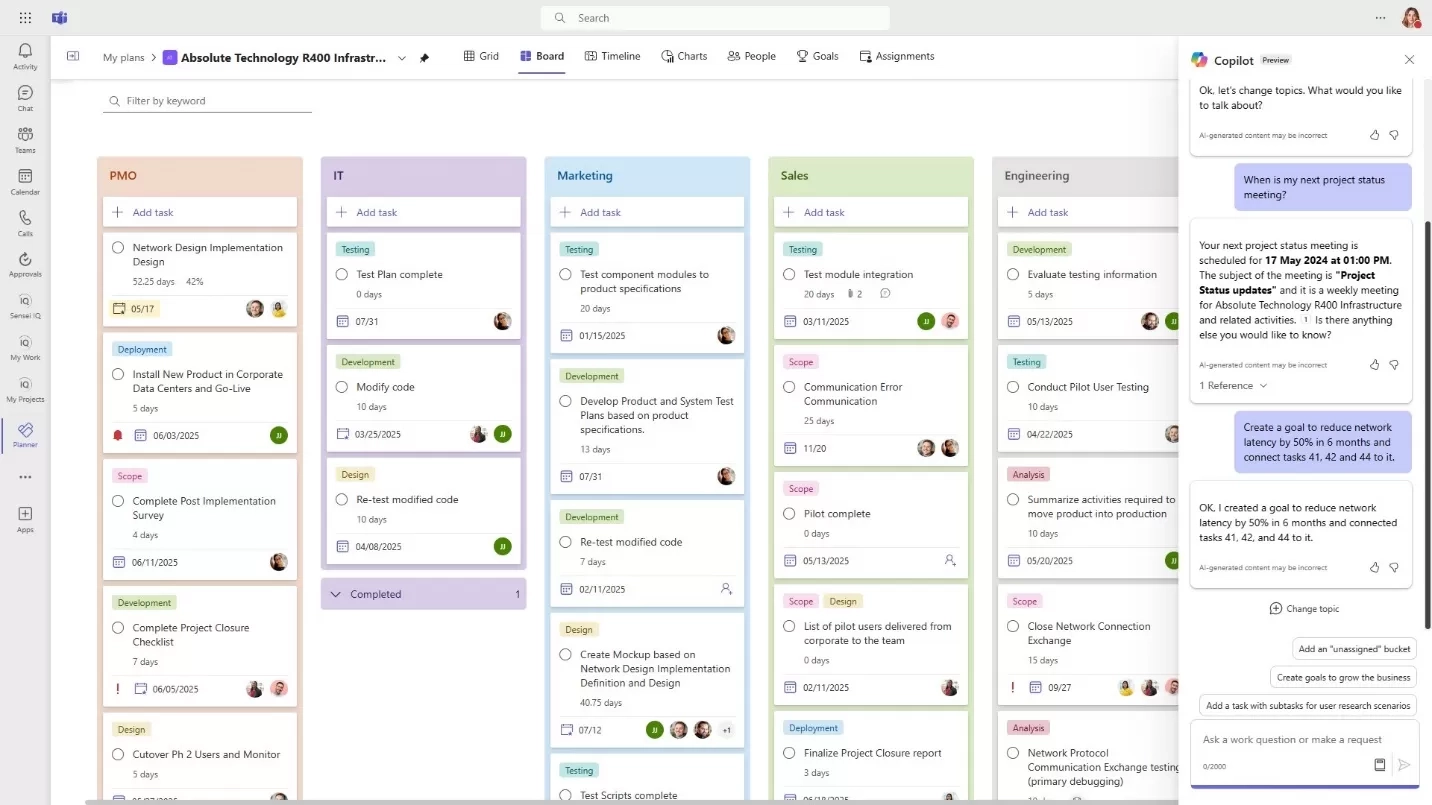 Microsoft Planner Content Calendar
