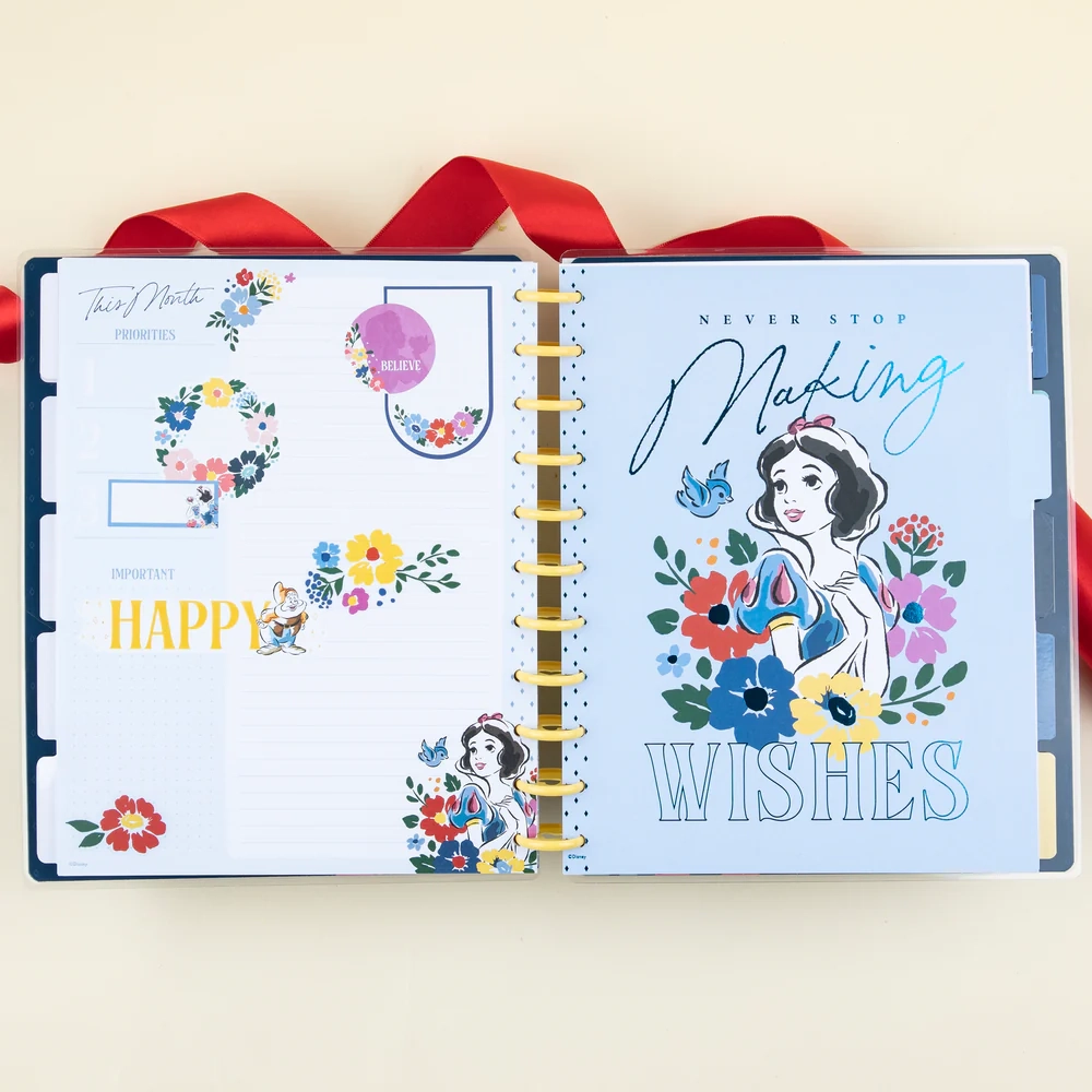 Undated Disney Snow White Happy Planner Big Vertical Layout 12 Mon