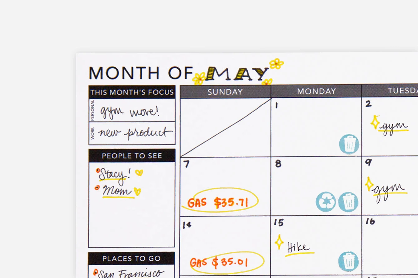 Undated Monthly Layout PDF Free Printable Passion Planner