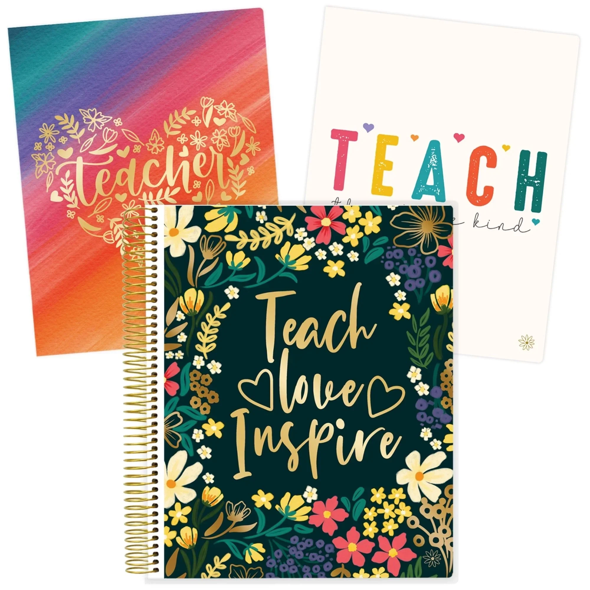 Undated Teacher Planner amp Calendar Interchangeable Cover Bloom 