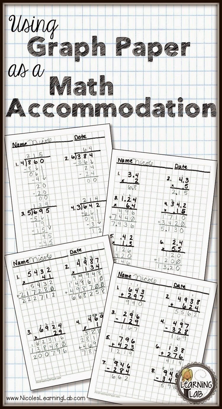 Using Graph Paper As A Math Accommodation Learning Lab