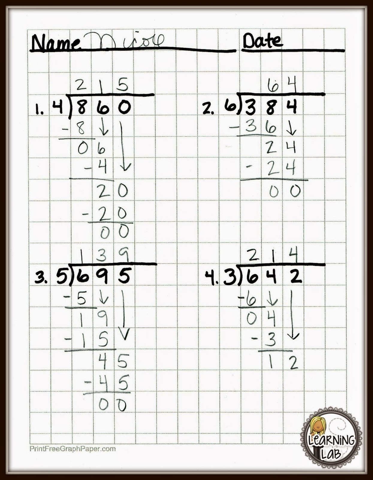 Using Graph Paper As A Math Accommodation Learning Lab