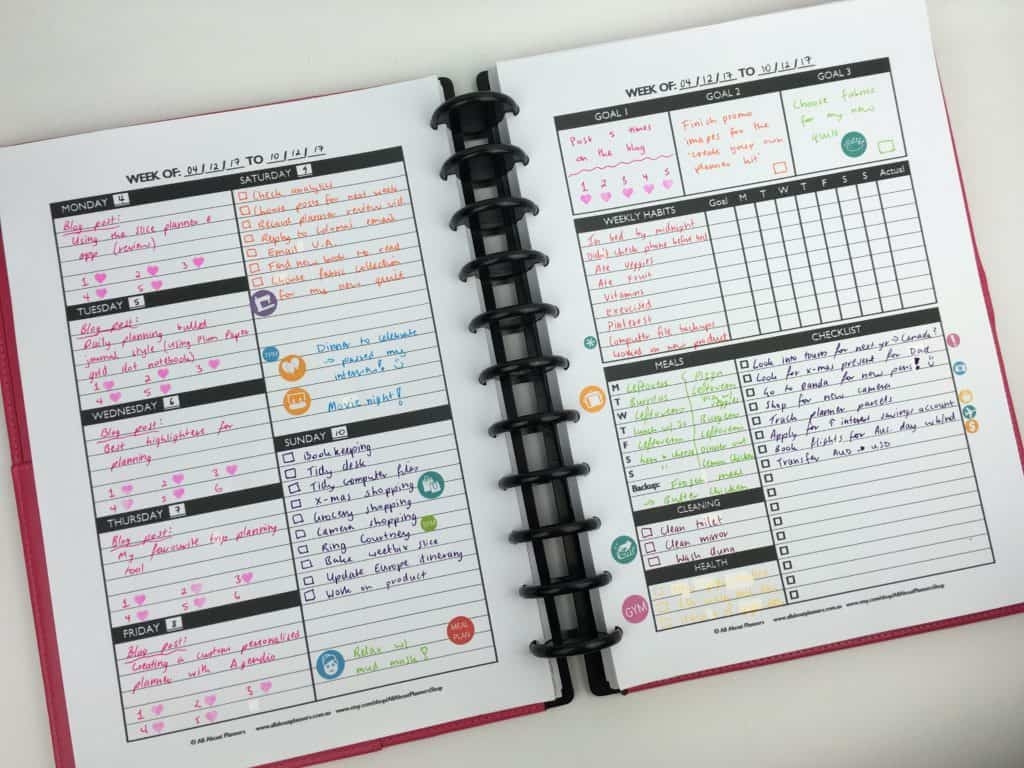Using The Create Your Own Planner Week 49 Of The 52 Planners In 