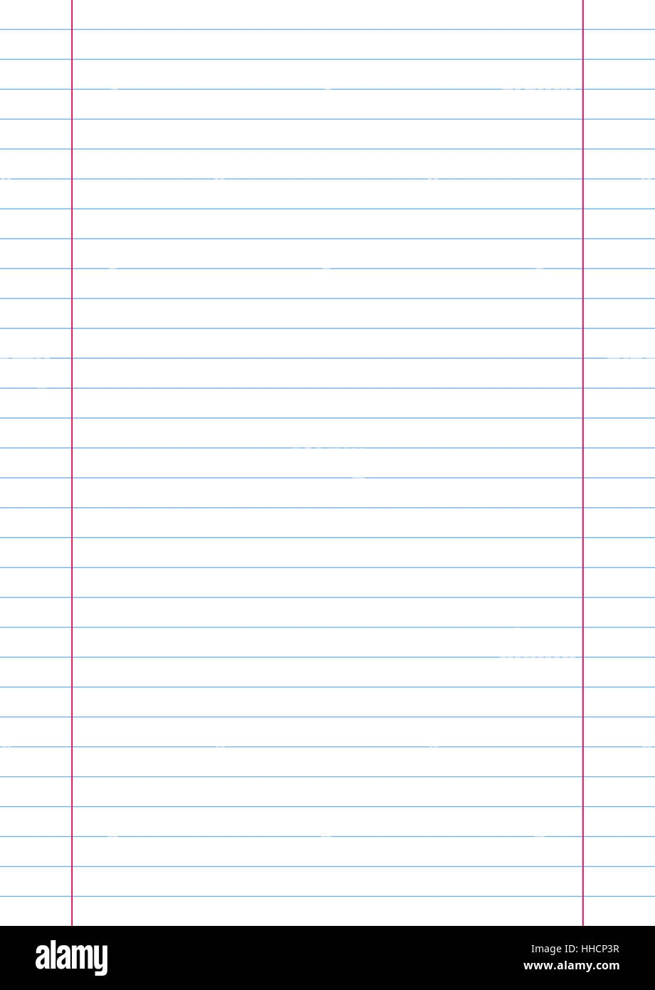 Vector Illustration Of A4 Line Paper Sheet Stock Photo Alamy