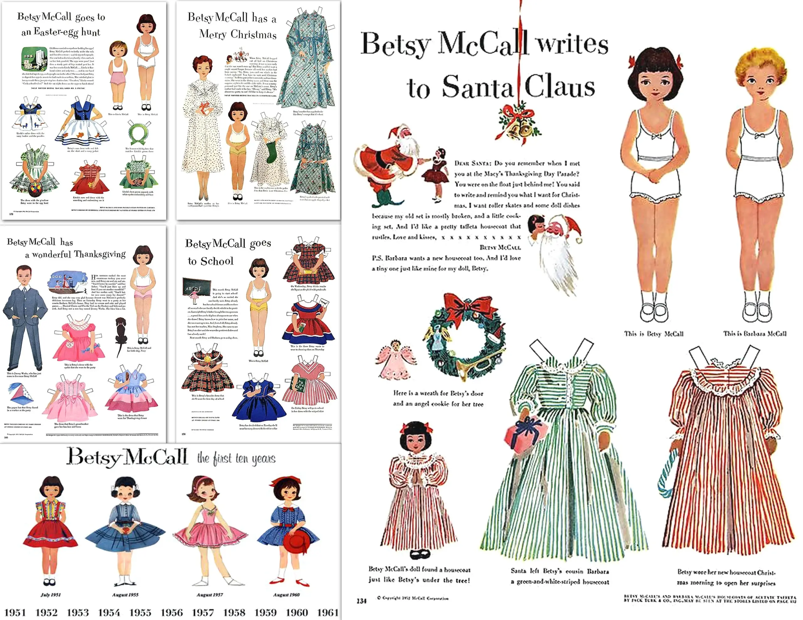 Vintage BETSY MCCALL Kit 1 Paper Doll Digital Download Ostern 