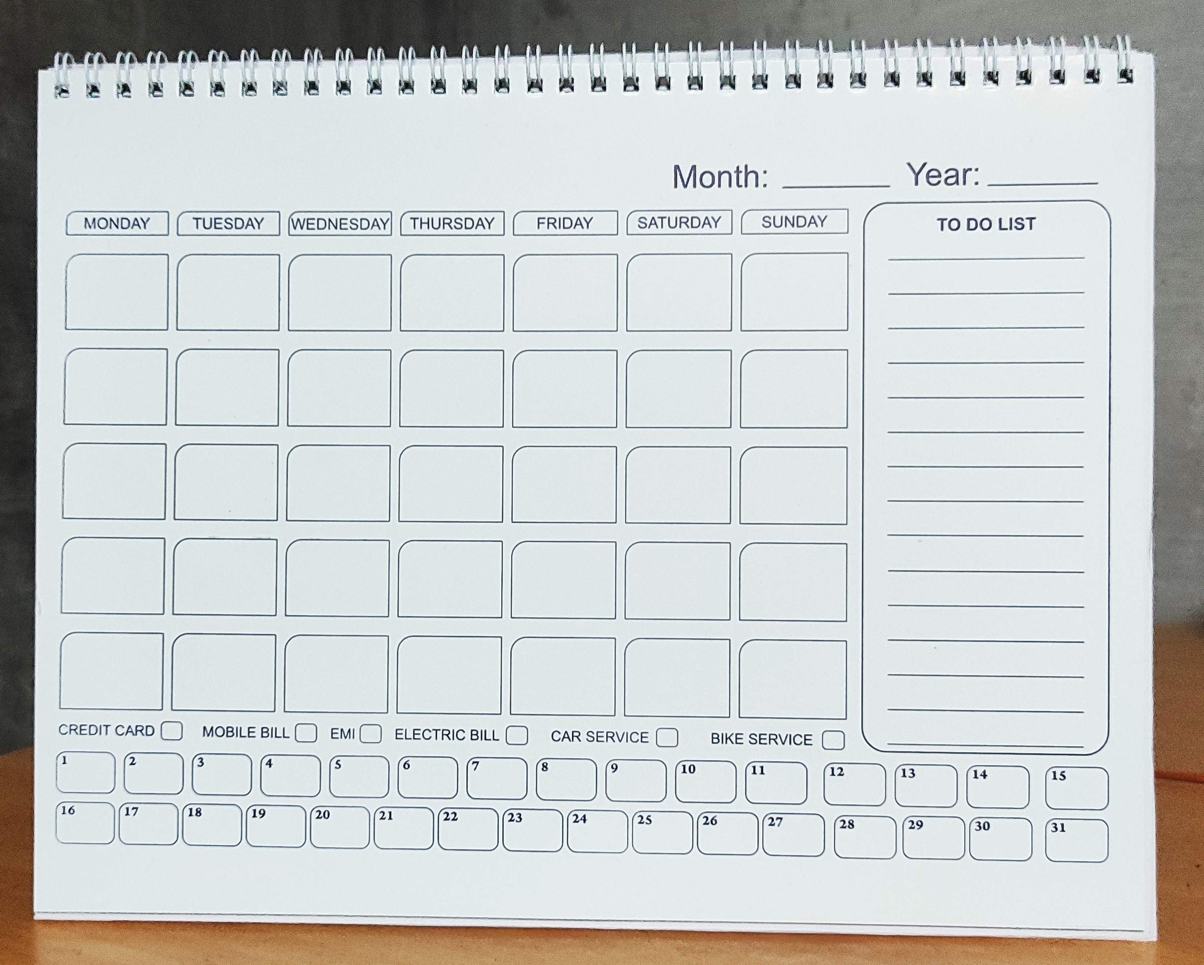 Vivid Print T501 Table Planner Without Date A4 Size Planner Or 