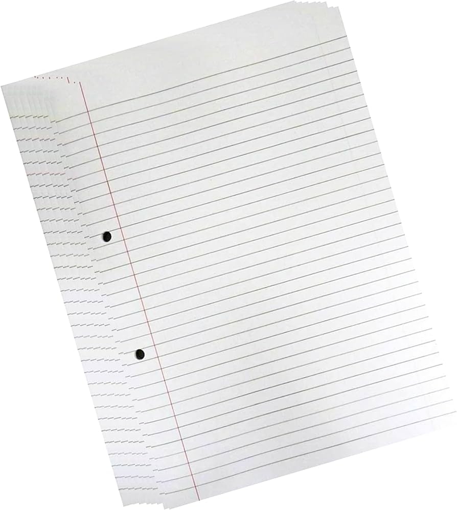 Vsorce4u 1 X 100 Sheets A4 Fine Ruled Refill Pad With 2 Holes White Paper Notebook Writing Pad Amazon de Stationery amp Office Supplies